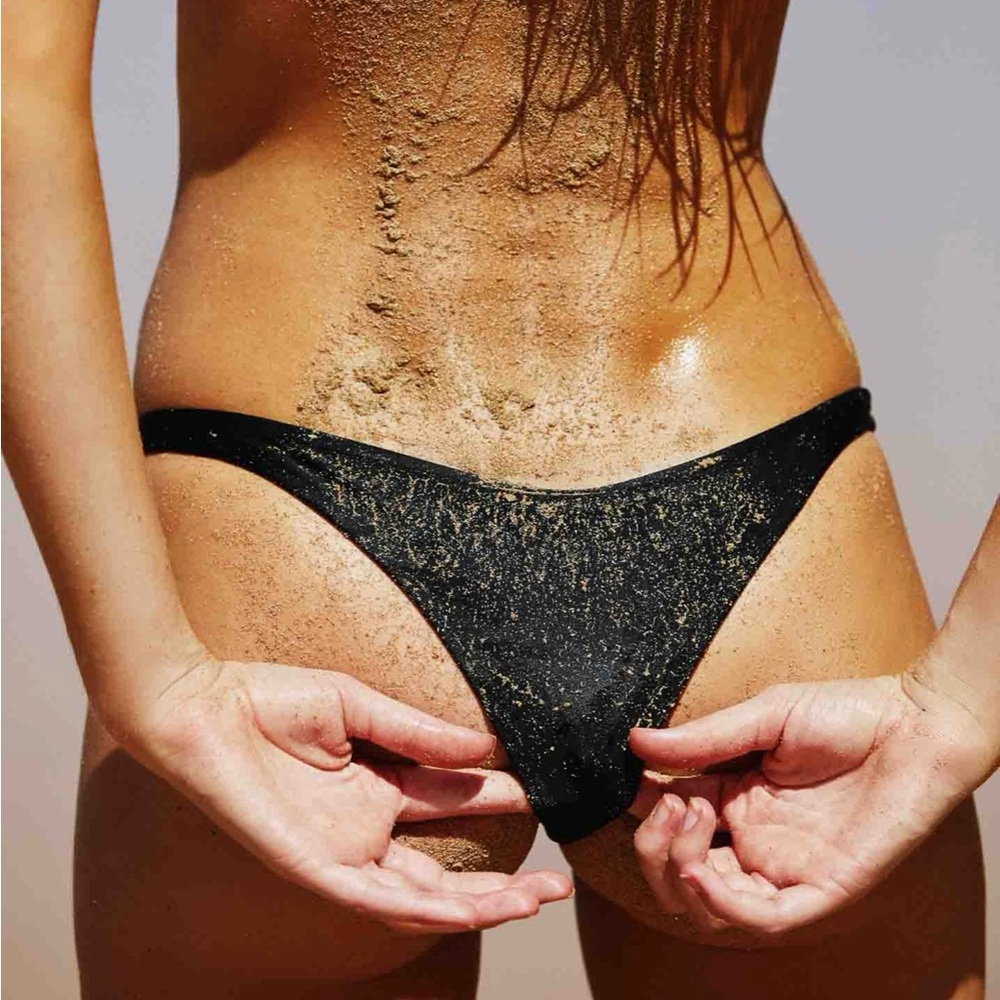 Ark Swimwear Black Hybrids Bikini Bottoms